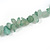 Statement Long Multistrand Glass and Semiprecious Stone Necklace In Jade Green - 90cm L - view 6