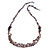 Statement Long Multistrand Purple Glass Beads and Amethyst Semiprecious Nuggets Necklace - 90cm L - view 8