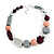 Statement Geometric Resin Bead Necklace In Silver Tone (Grey, Purple, Pink, Silver) - 50cm L/ 6cm Ext - view 9