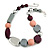 Statement Geometric Resin Bead Necklace In Silver Tone (Grey, Purple, Pink, Silver) - 50cm L/ 6cm Ext - view 10