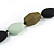Statement Geometric Resin Bead Necklace In Silver Tone (Mint, Olive, Black) - 49cm L/ 6cm Ext - view 6
