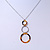 Delicate Triple Circle Tortoise Acrylic and Silver Tone Metal Pendant with Chain - 40cm L/ 3cm Ext - view 4