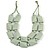 2 Strand Mint Green Wood Bead Cotton Cord Necklace - 60cm Long (Adjustable) - view 3