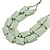 2 Strand Mint Green Wood Bead Cotton Cord Necklace - 60cm Long (Adjustable) - view 4