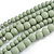 Statement Multistrand Layered Wood and Glass Bead Necklace with Heart Motif (Mint Green/ Light Grey) - 70cm L/ 5cm Ext - view 6