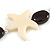 2 Strand Layered Black Acrylic Bead with Starfish Motif - 60cm L/ 5cm Ext - view 5