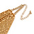 Statement Gold Tone Mesh Bib Necklace - 34cm Long/ 8cm Ext/ 18cm Drop - view 8