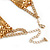 Statement Gold Tone Mesh Bib Necklace - 34cm Long/ 8cm Ext/ 18cm Drop - view 6