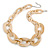 Light Cream With Marble Effect Acrylic Oval Link Necklace - 52cm L/ 7cm Ext