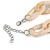 Light Cream With Marble Effect Acrylic Oval Link Necklace - 52cm L/ 7cm Ext - view 6