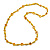 Long Yellow Wood, Glass, Bone Beaded Necklace - 112cm L - view 3