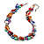 Exquisite Faux Pearl & Shell Composite Silver Tone Link Necklace In Multicoloured - 40cm L/ 5cm Ext