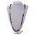 Purple/ Natural/ Brown Wood and Semiprecious Stone Long Necklace - 96cm Long - view 2