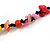 Multicoloured Wood Bead and Sea Shell Nugget Black Cotton Cords Necklace - 72cm Long - view 6