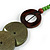 Grass Green/ Olive Green/ Brown Wood Button Bead Necklace - 80cm L - view 4