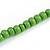 Grass Green/ Olive Green/ Brown Wood Button Bead Necklace - 80cm L - view 5