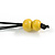Stylish Graduated Wood Bead Cotton Cord Necklace In Yellow/ Black - 64cm Long - view 7
