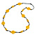 Banana Yellow  Wood and Resin Bead Black Cord Necklace - 100cm Long - view 3