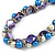 Exquisite Faux Pearl & Shell Composite Silver Tone Link Necklace In White/ Blue - 40cm L/ 5cm Ext - view 4