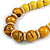 Chunky Colour Fusion Wood Bead Necklace (Yellow, Black, Natural) - 48cm L - view 3