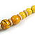 Chunky Colour Fusion Wood Bead Necklace (Yellow, Black, Natural) - 48cm L - view 4