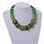 Chunky Colour Fusion Wood Bead Necklace (Green) - 48cm L - view 12