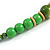 Chunky Colour Fusion Wood Bead Necklace (Green) - 48cm L - view 15