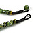 Chunky Colour Fusion Wood Bead Necklace (Green) - 48cm L - view 5