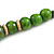 Chunky Colour Fusion Wood Bead Necklace (Green) - 48cm L - view 8