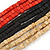 Multi-Strand Black/ Red/ Natural Wood Bead Adjustable Cord Necklace - 66cm L - view 4
