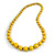 Yellow Graduated Wooden Bead Necklace - 70cm Long - view 2