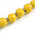 Yellow Graduated Wooden Bead Necklace - 70cm Long - view 5