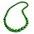 Grass Green Graduated Wooden Bead Necklace - 70cm Long - view 3