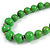 Grass Green Graduated Wooden Bead Necklace - 70cm Long - view 4