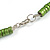 Chunky Glitter Green Wood Button Bead Necklace - 57cm Long - view 7
