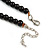 Black Glass Bead with Silver Tone Metal Wire Element Necklace - 70cm L/ 5cm Ext - view 7