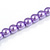 Purple Glass Bead with Silver Tone Metal Wire Element Necklace - 70cm L/ 5cm Ext - view 6