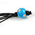 2 Strand Multicoloured Round and Button Shape Wood Bead Black Cord Necklace - 80cm Long - view 7