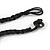 Orange/ Natural/ White Wood Bead Black Cord Necklace - 50cm Long - view 7