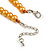 Yellow Glass Bead with Silver Tone Metal Wire Element Necklace - 70cm L/ 5cm Ext - view 7