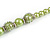 Canary Green Glass Bead with Silver Tone Metal Wire Element Necklace - 70cm L/ 5cm Ext - view 5