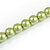 Canary Green Glass Bead with Silver Tone Metal Wire Element Necklace - 70cm L/ 5cm Ext - view 6