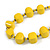 Chunky Bright Yellow Wood Bead Necklace - 68cm L - view 3