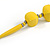 Chunky Bright Yellow Wood Bead Necklace - 68cm L - view 6