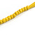 Chunky Bright Yellow Wood Bead Necklace - 68cm L - view 7