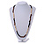 Black/ Natural/ Brown Wood and Semiprecious Stone Long Necklace - 96cm Long - view 2