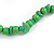 Light Blue/ Purple/ Green Wood and Semiprecious Stone Long Necklace - 96cm Long - view 6
