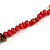 Red/ Orange/ Brown Wood and Semiprecious Stone Long Necklace - 96cm Long - view 6