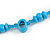 Long Light Blue Wood, Glass, Bone Beaded Necklace - 116cm L - view 6