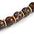 Chunky Colour Fusion Wood Bead Necklace (Brown) - 48cm L - view 5